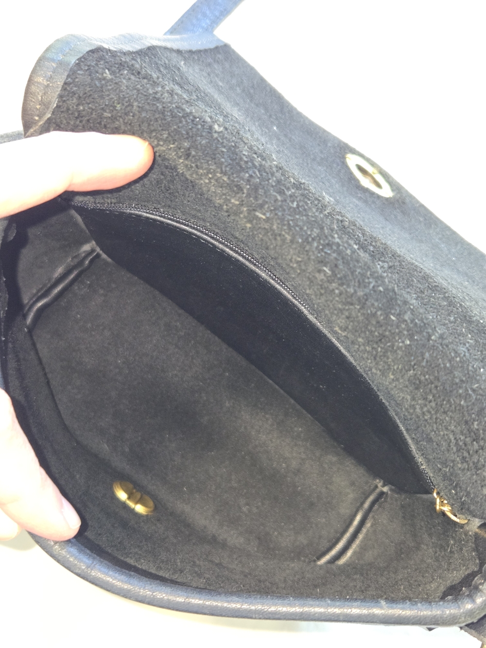 Vintage Coach Companion Flap 9076 Black Leather Crossbody Bag - Picture 9 of 16